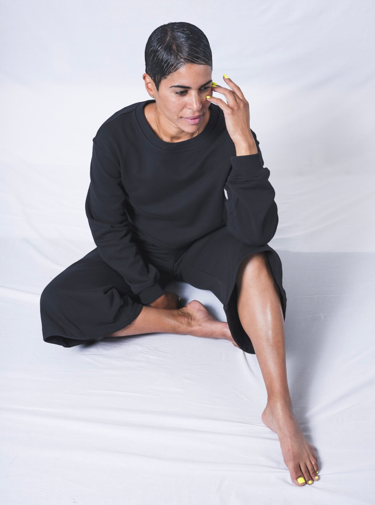 Crop Colette Pants Model sitting