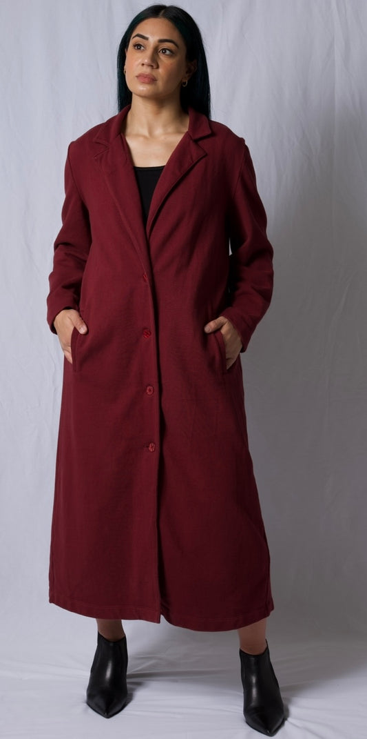 Bordeaux Cotton Coat