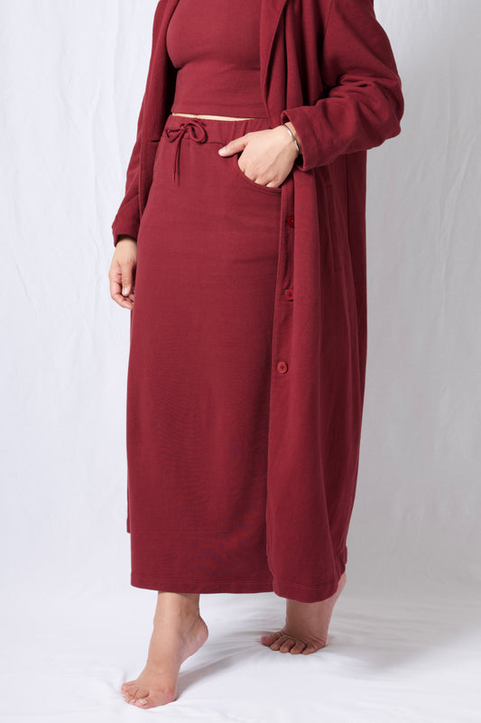 Bordeaux Midi Skirt