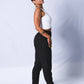 The Jogger Dress pants as crafted with hand-picked lightweight woven viscose fabric. Features deep pockets, button closure and pleats. Sizes XS-XL available.