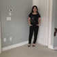 Watch the On The Move Basic Black T-Shirt worn. See all the details up close. Model is wearing a size Small. Sizes X-small to X-large avaiable. 