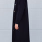 Somewhere between a cardigan and a coat...Its a Coatigan! Hand-picked black cotton poly blend fabric ensures lasting comfort no matter how many times you wash it. Features oversized hood for extra comfort. Sizes Small-Large available.