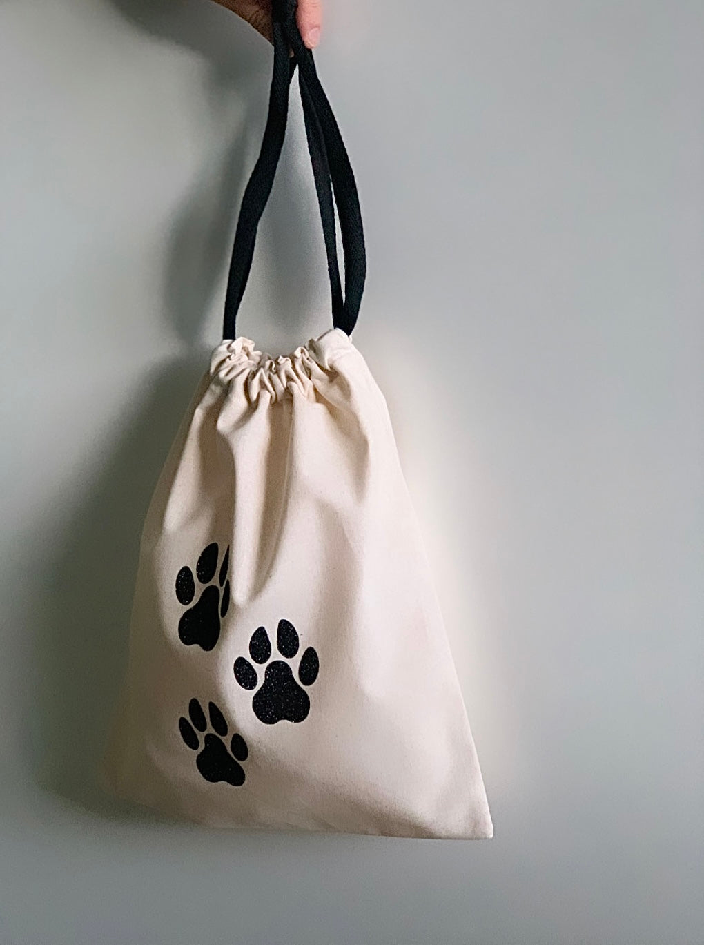 Paw print cheap drawstring bag